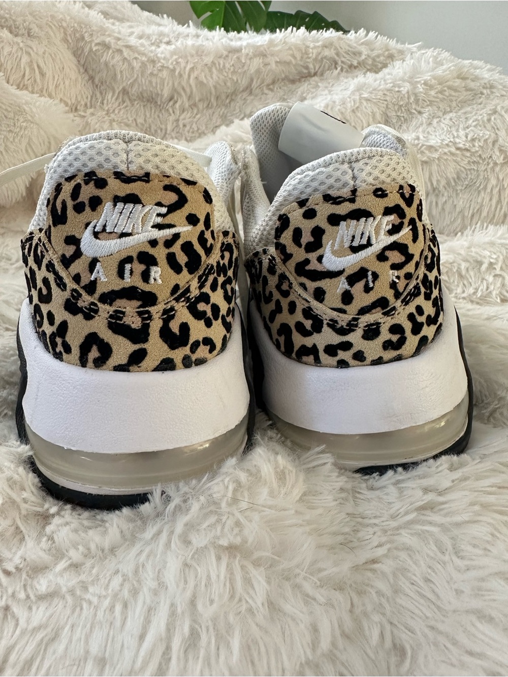 Nike Air Max Leopard Print Sneakers - White, Black & Tan - Picture 2 of 5